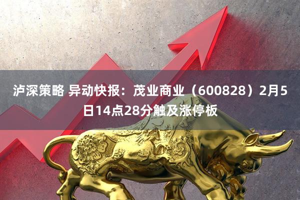 泸深策略 异动快报：茂业商业（600828）2月5日14点28分触及涨停板