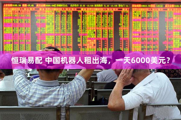 恒瑞易配 中国机器人租出海，一天6000美元？